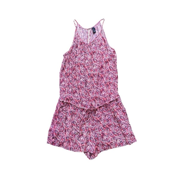 GAP Sleeveless Print Lightweight Halter Jumper Romper, XL - Picture 14 of 16